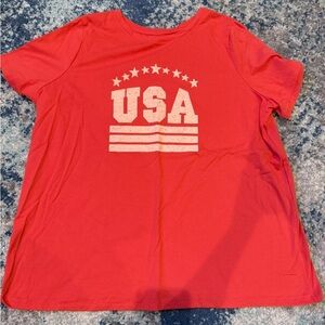 Red USA Top